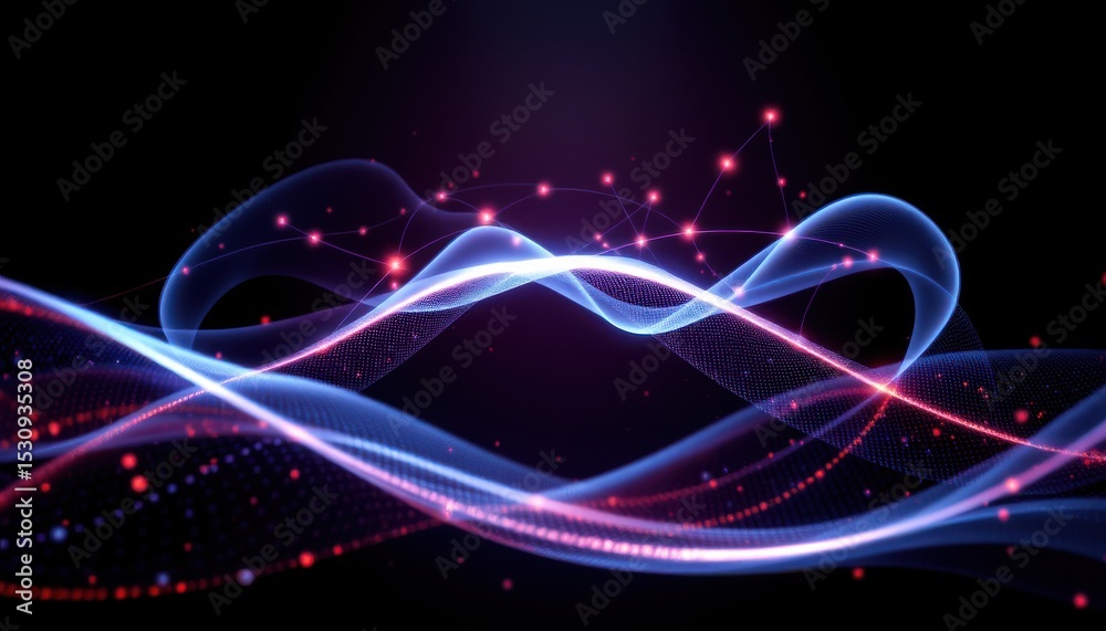 Fototapeta premium create a digital art piece featuring a futuristic abstract network connection structure with big data visualization