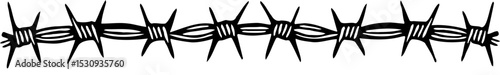 barbed wire silhouette