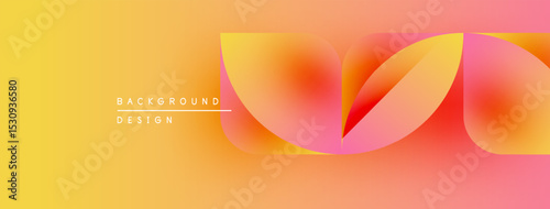 Abstract gradient background. Orange, yellow hues blend smoothly. Modern design elements create dynamic visual flow. Simple text overlay present.