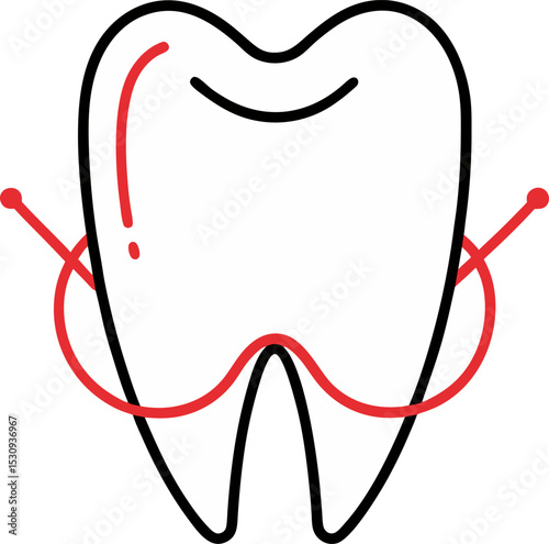 vector illustration of a tooth