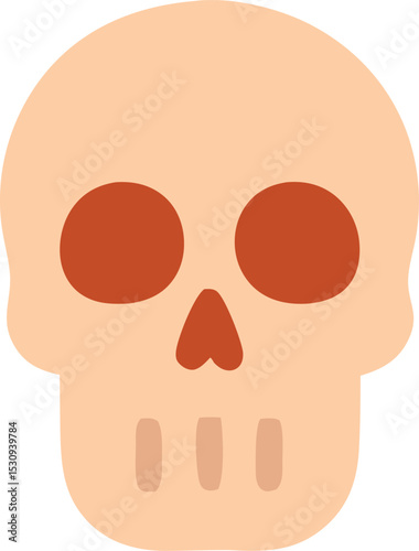Human Skull Flat Anatomy Icon