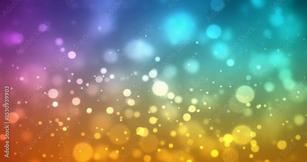 Vibrant Rainbow Bokeh Background Colorful Lights and Sparkling Effects