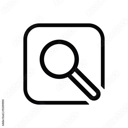 Search icon. Zoom or loupe symbol