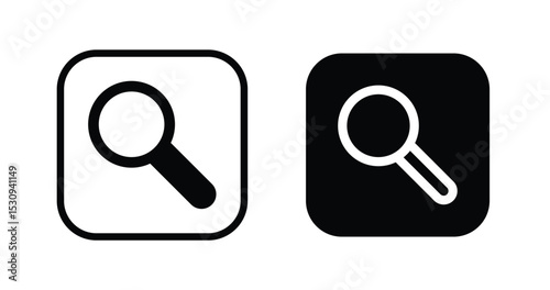 Search icon. Zoom or loupe symbol