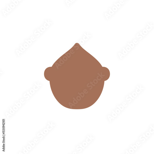 Abstract brown pod shape