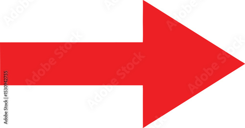 Free Download Isolated Red Arrow Pointing Right Direction on a White Background - GFXLoad