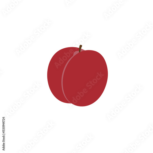 Single plum graphic on white