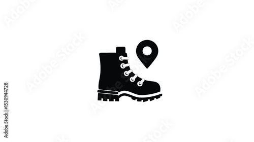 Find Your Adventure: Hiking Boot Location Icon