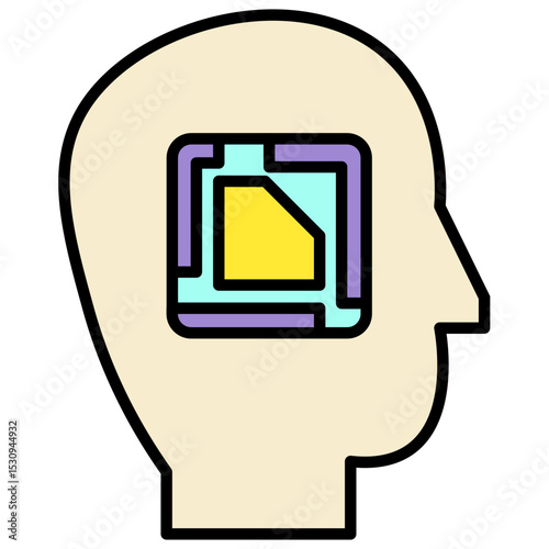 human robot cyberpunk icon
