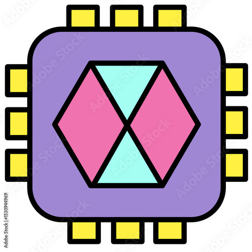 card chip cyberpunk icon