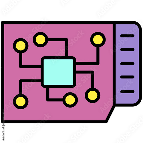 card chip cyberpunk icon