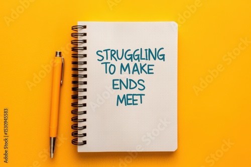 Economic Crisis Concepts. A spiral notebook with the phrase 