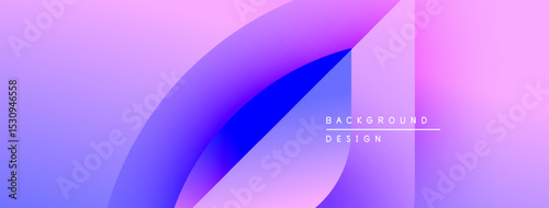 Abstract gradient background. Purple, blue hues blend smoothly. Minimalist design with text elements present. Modern aesthetic.