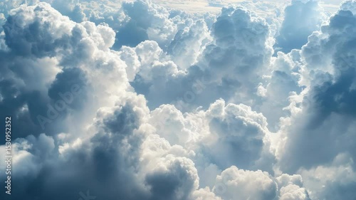 The sky is filled with clouds, creating a moody and somewhat ominous atmosphere. The clouds are thick and dark, with some appearing to be storm clouds