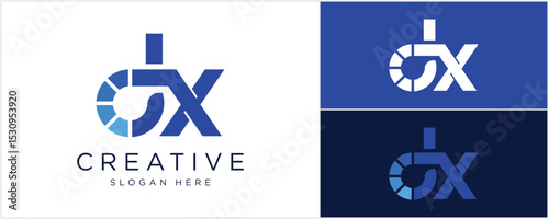 D X logo Vector illustration