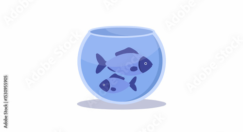 Two cute fish in an aquarium, showcasing an aquatic life setting.