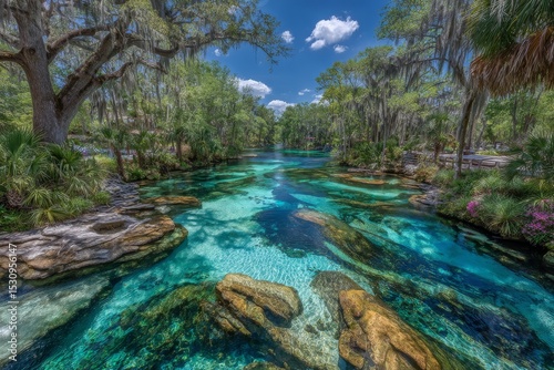 In Apopka, Florida, just north of Orlando, Wekiwa Springs State Park is home to a natural freshwater river