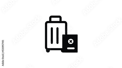 Essential Travel Items: Suitcase and Passport Icon – Plan Your Trip Now!