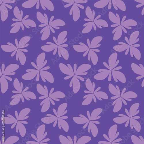 textile design with cute silhouette foliage pattern image
