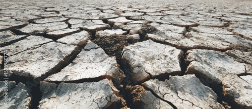 Dried earth shows drought signs