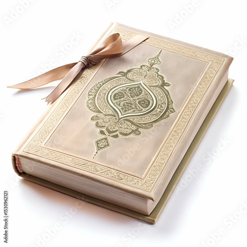 hardbound islamic journal with linen cover and silk ribbon bookmark