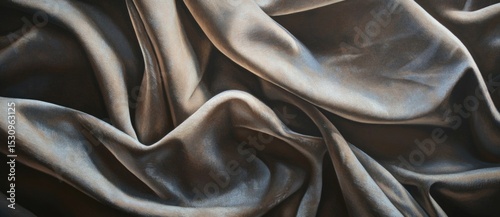 Beautiful dark fabric draped on a surface