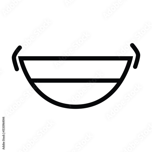 Mouth Icon Flat and Line Style