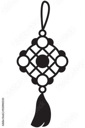 Black dreamcatcher, talisman, mascot