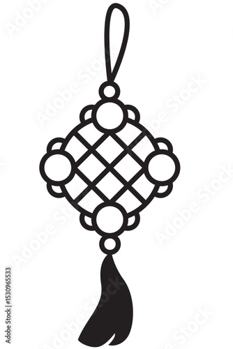 Black dreamcatcher, talisman, mascot