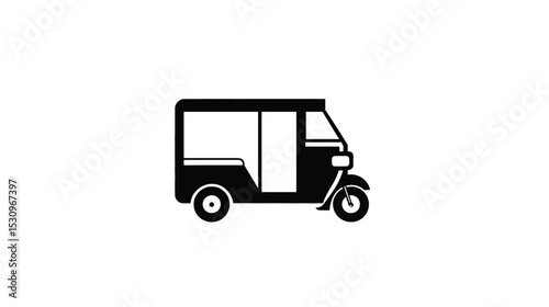 Auto Rickshaw Icon: Simple Vector Graphic