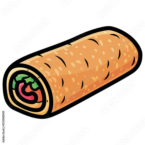 Chiko Roll vector.   Chiko Roll  vector illustration. Chiko Roll  lineart,  clipart,  Chiko Roll  black silhouette.