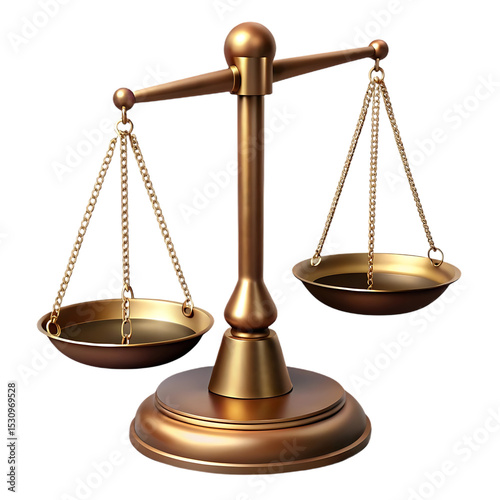 Golden scales of justice on black background