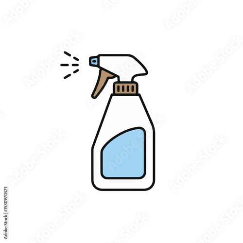 A simple illustration of a spray bottle, ideal for cleaning. 