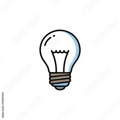 A simple image of lightbulb illustrates idea generation and innovation. 