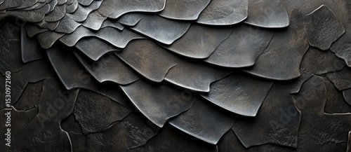 Layered metal scales texture