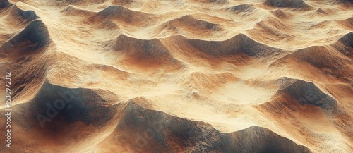 Vibrant, textured wavy desert landscape