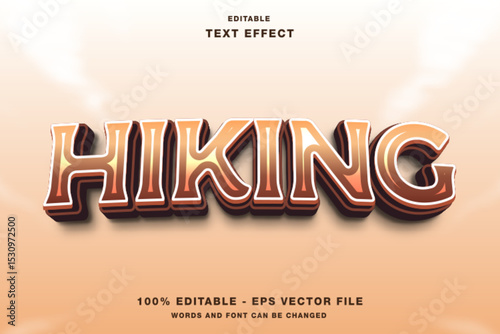 Hiking 3d Editable Text Effect Template