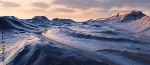 Sunrise waves and rocky coastline