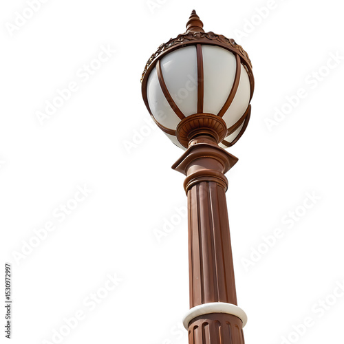 Elegant Ornate Bronze Lamp Post: Architectural Detail