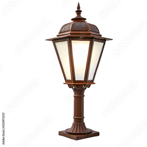 Elegant Bronze Garden Lamp Post: Outdoor Lighting Fixture