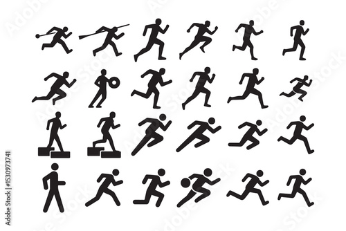 Collection of Running Iconography for Diverse Sports