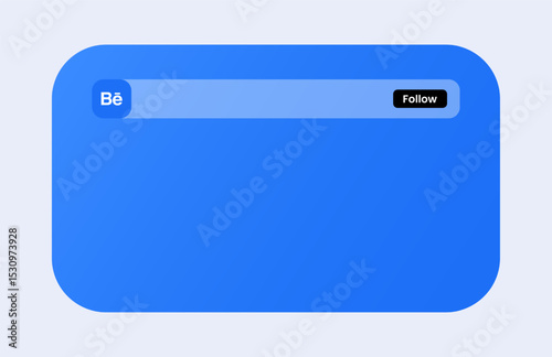 Behance Follow UI Button in Modern Gradient Vector Design.