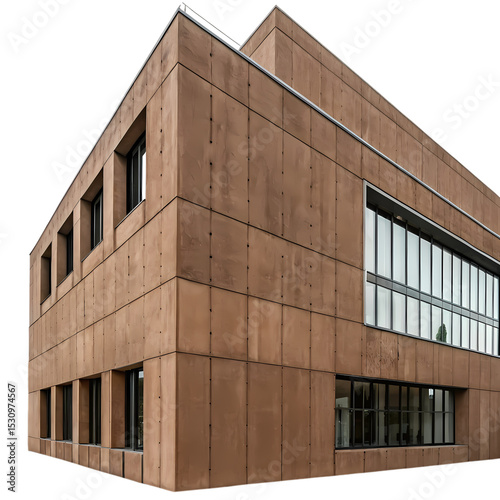 Modern Brown Building Exterior: Architectural Design Photo