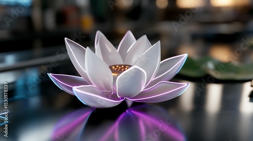 Illuminated Lotus Flower Decor