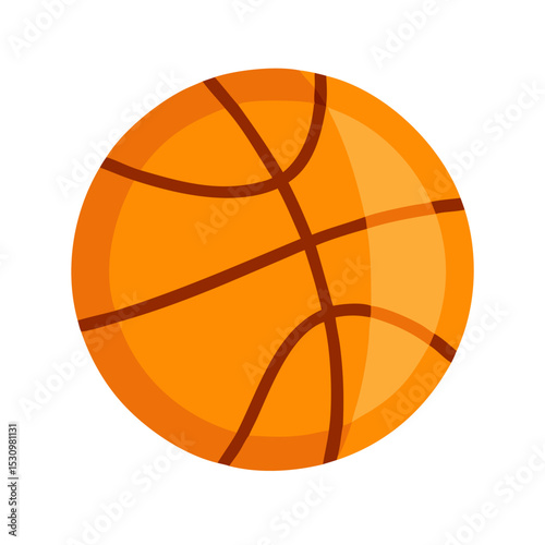 Vector illustration of a basketball, isolated on white background