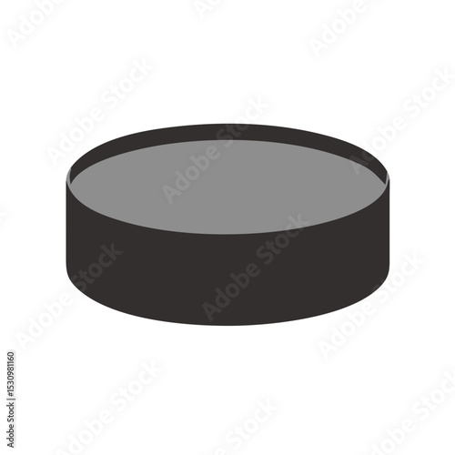 Vector illustration of a hockey puck, isolated on white background