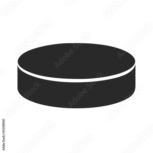 Vector illustration of a hockey puck, isolated on white background