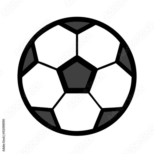 Vector illustration of a soccer ball, isolated on white background