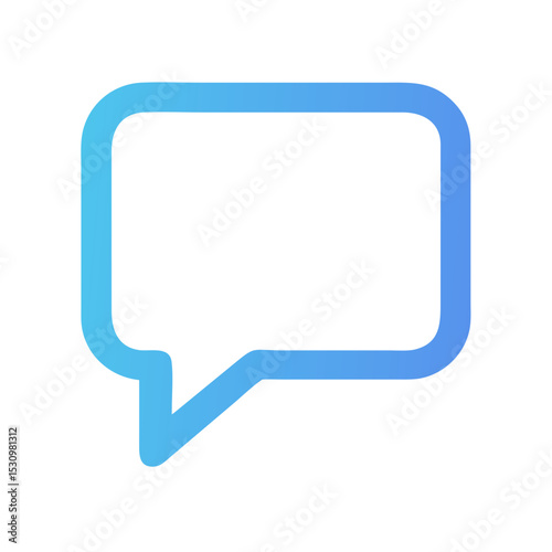 Vector illustration of chat bubble, isolated on white background