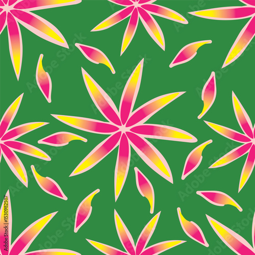 textile design with cute silhouette foliage pattern image
